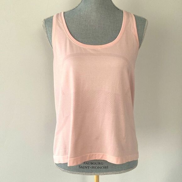 Lululemon Pink Mist Swifty Tech Race Length Open Tank sz 14 Workout Running - Picture 4 of 10